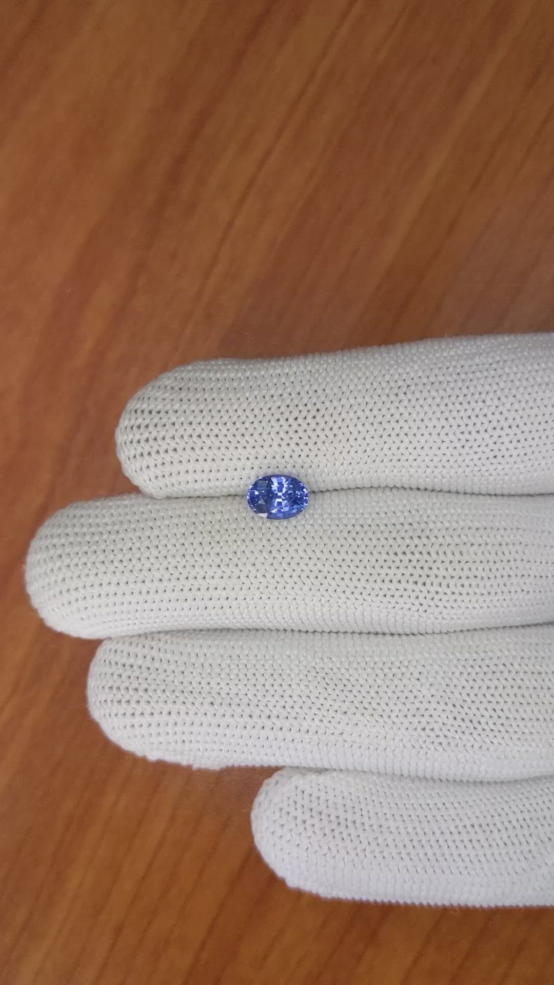 1.24 Ct. Blue Sapphire from Ceylon (Sri Lanka) Size Video