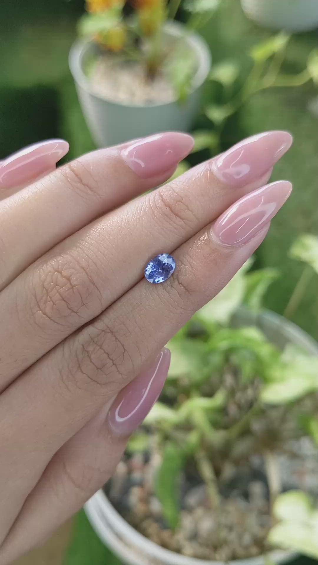 1.24 Ct. Blue Sapphire from Ceylon (Sri Lanka) Size Video