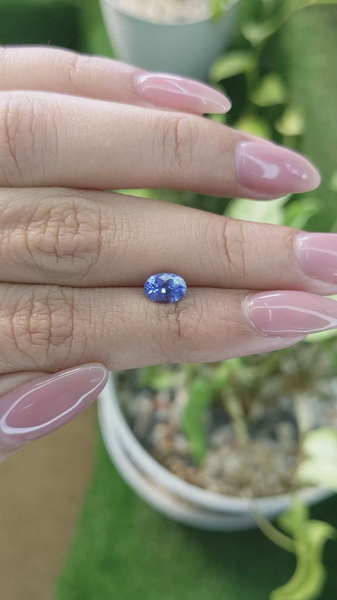 1.24 Ct. Blue Sapphire from Ceylon (Sri Lanka) Size Video