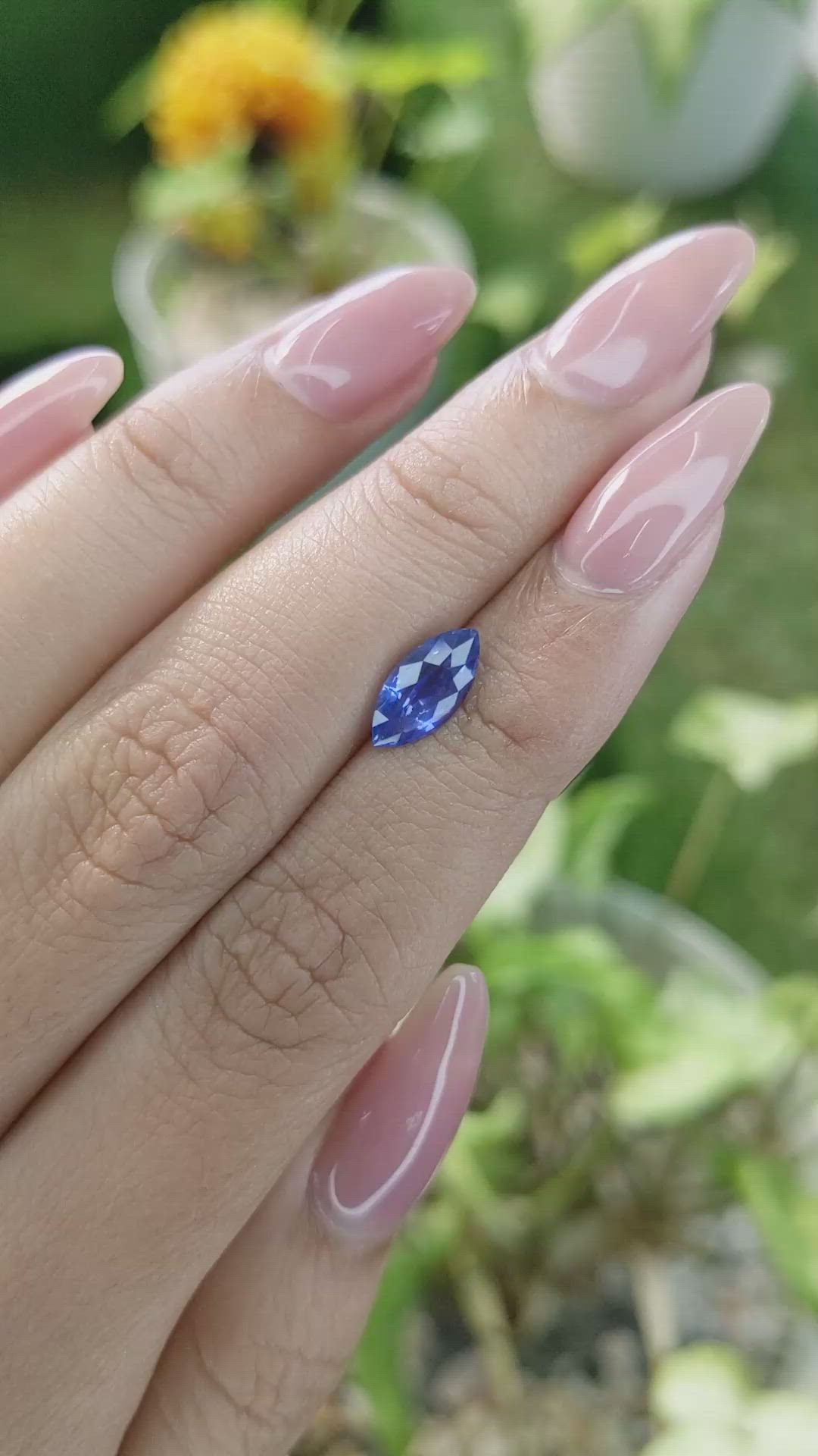 1.78 Ct. Blue Sapphire from Ceylon (Sri Lanka) Size Video