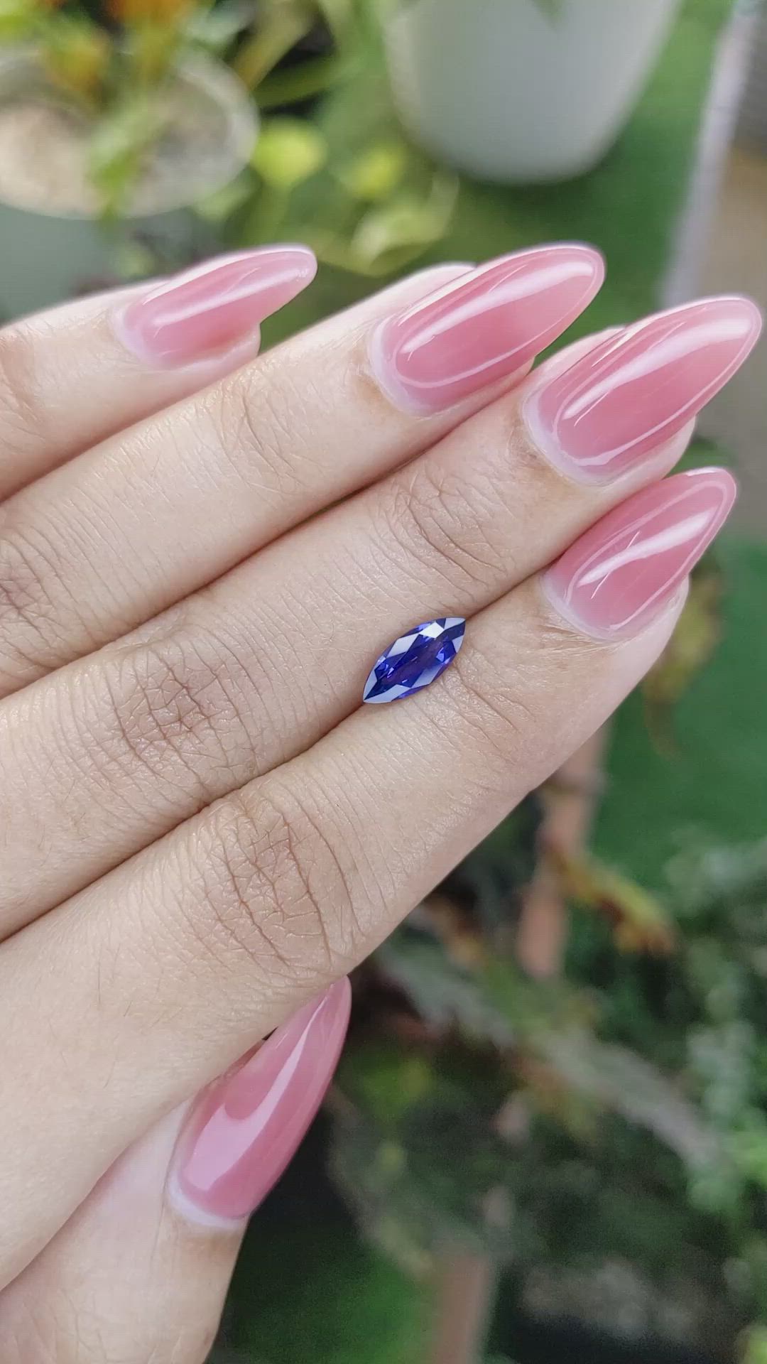 1.02 Ct. Blue Sapphire from Ceylon (Sri Lanka) Size Video