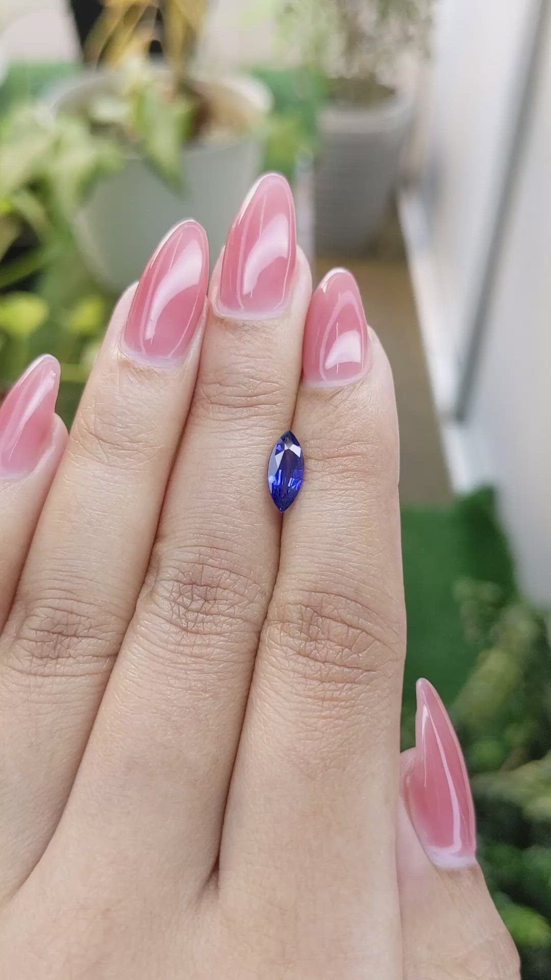 1.02 Ct. Blue Sapphire from Ceylon (Sri Lanka) Size Video