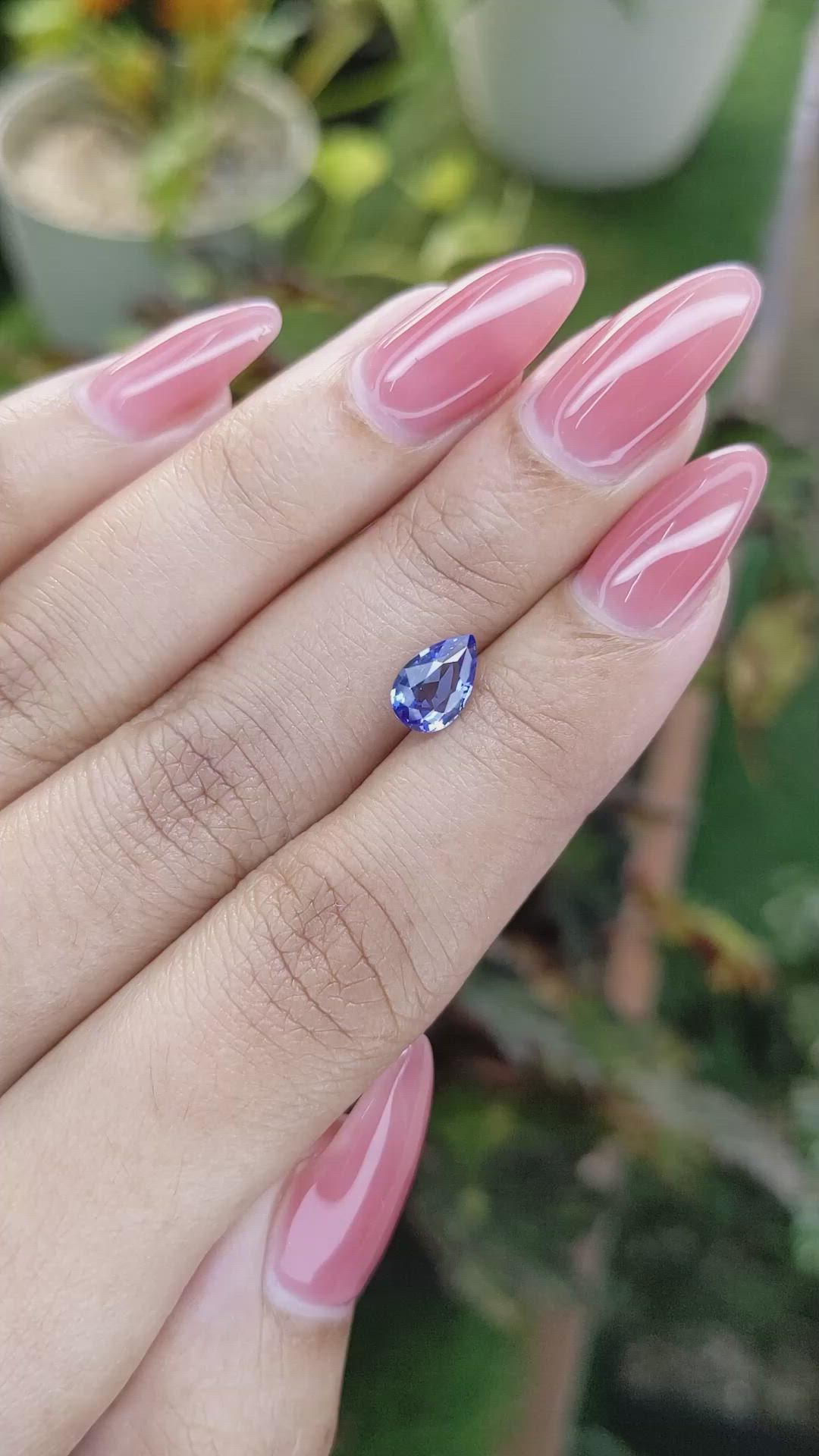 1.21 Ct. Blue Sapphire from Ceylon (Sri Lanka) Size Video