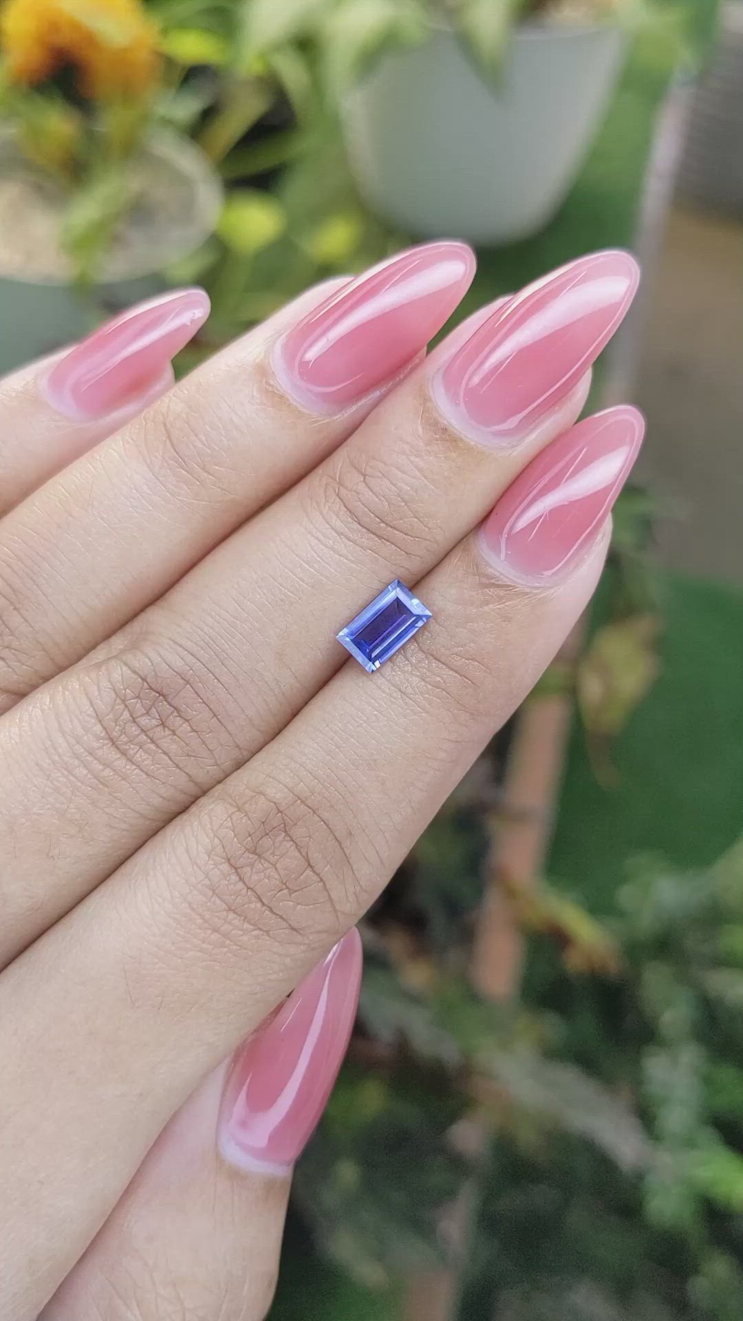 0.91 Ct. Blue Sapphire from Ceylon (Sri Lanka) Size Video