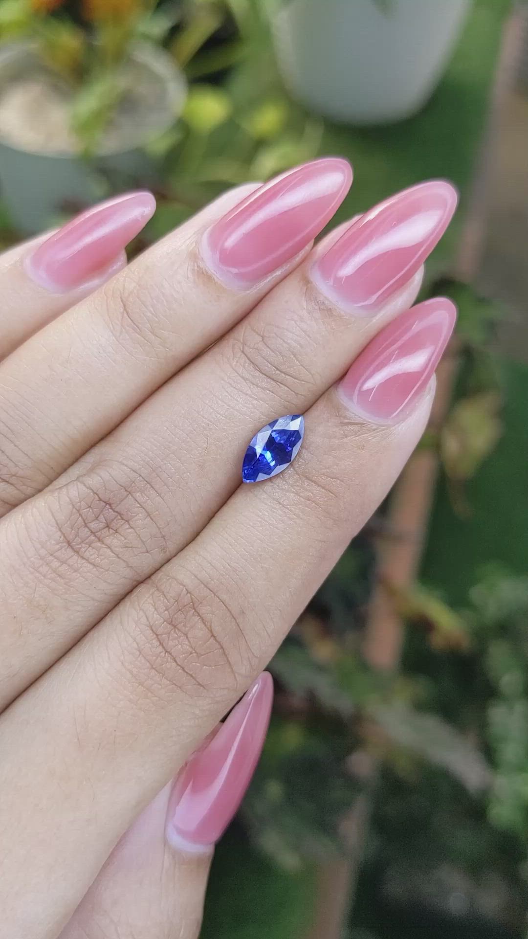 1.53 Ct. Blue Sapphire from Ceylon (Sri Lanka) Size Video