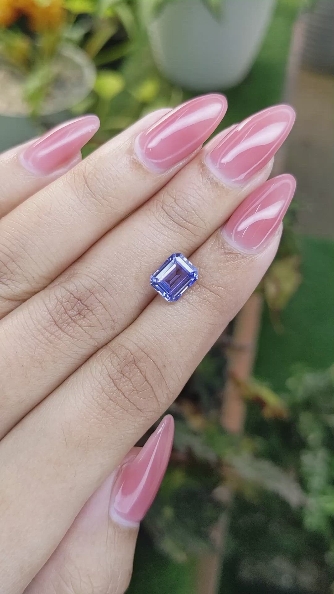 2.08 Ct. Blue Sapphire from Ceylon (Sri Lanka) Size Video