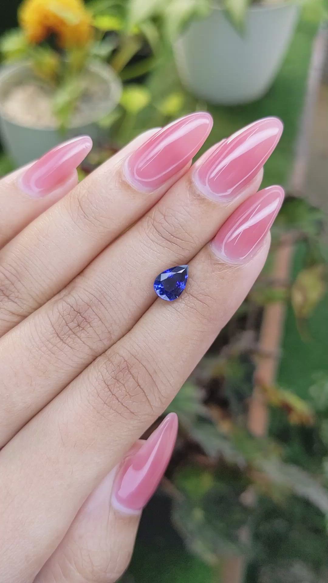 1.59 Ct. Blue Sapphire from Ceylon (Sri Lanka) Size Video