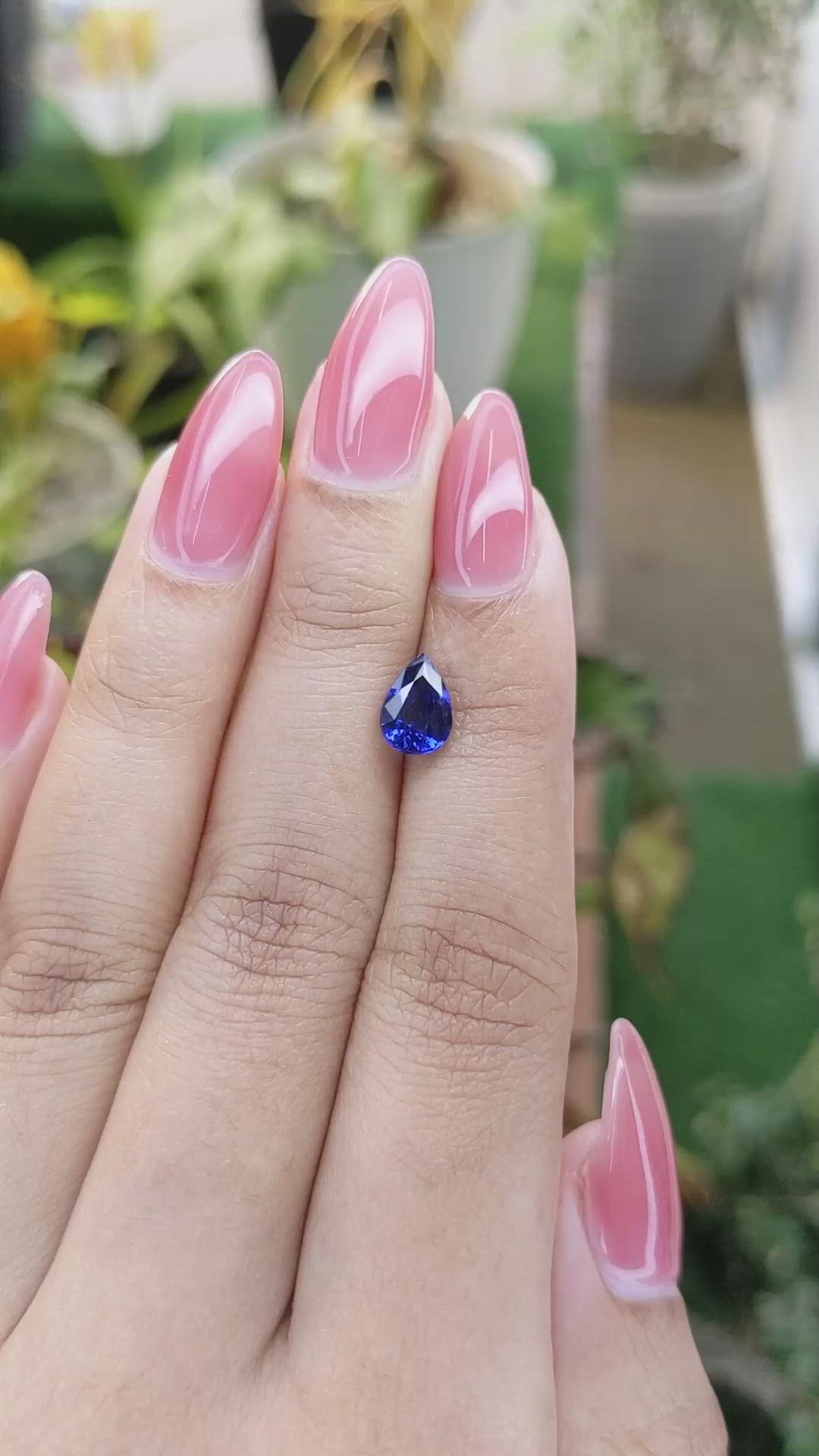 1.59 Ct. Blue Sapphire from Ceylon (Sri Lanka) Size Video