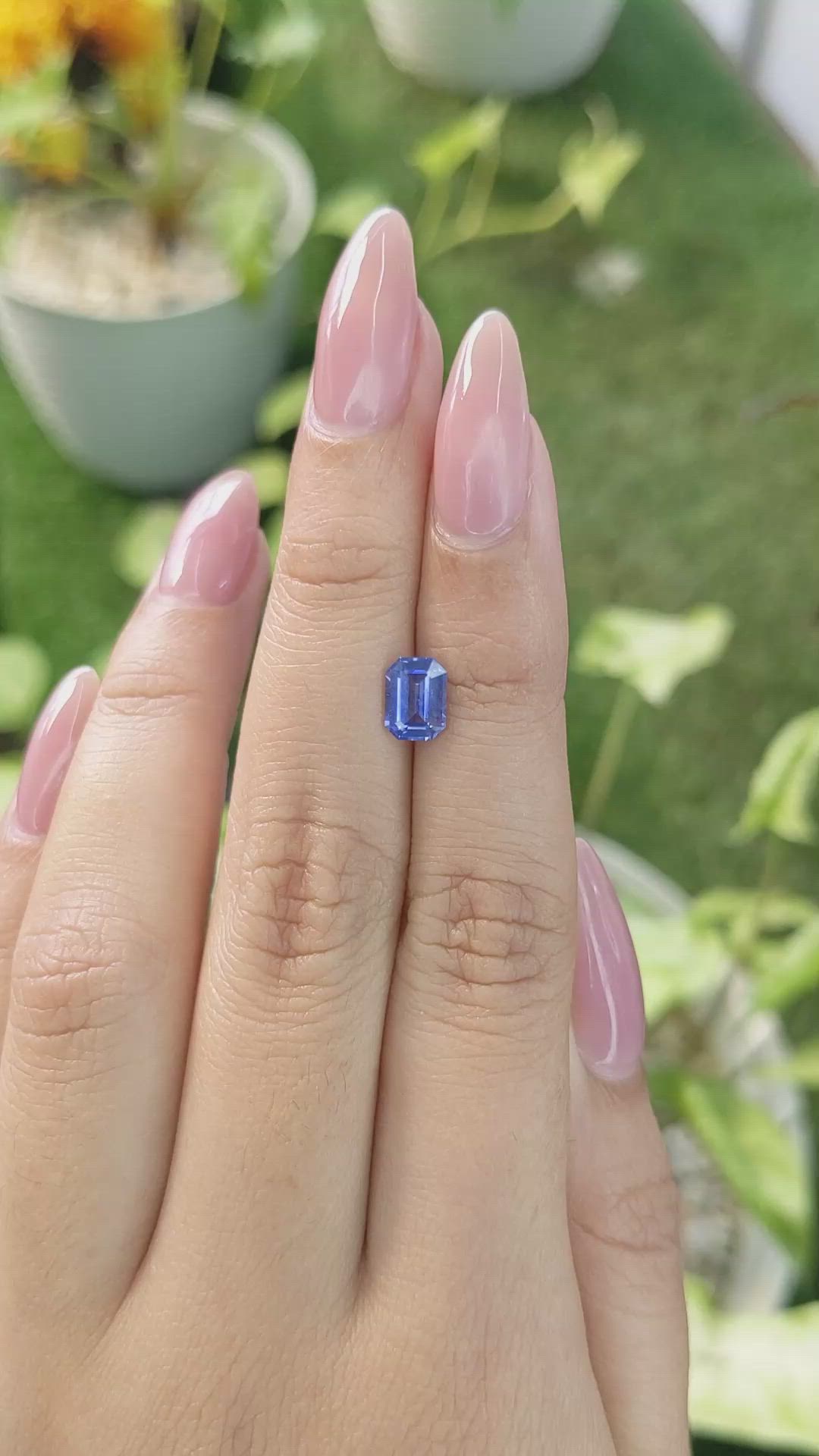 1.08 Ct. Blue Sapphire from Ceylon (Sri Lanka) Size Video