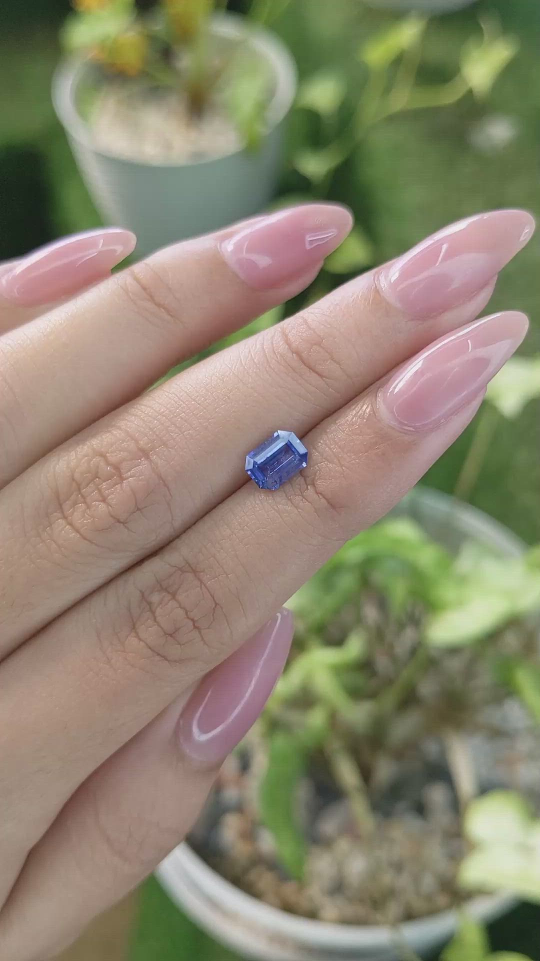 1.08 Ct. Blue Sapphire from Ceylon (Sri Lanka) Size Video