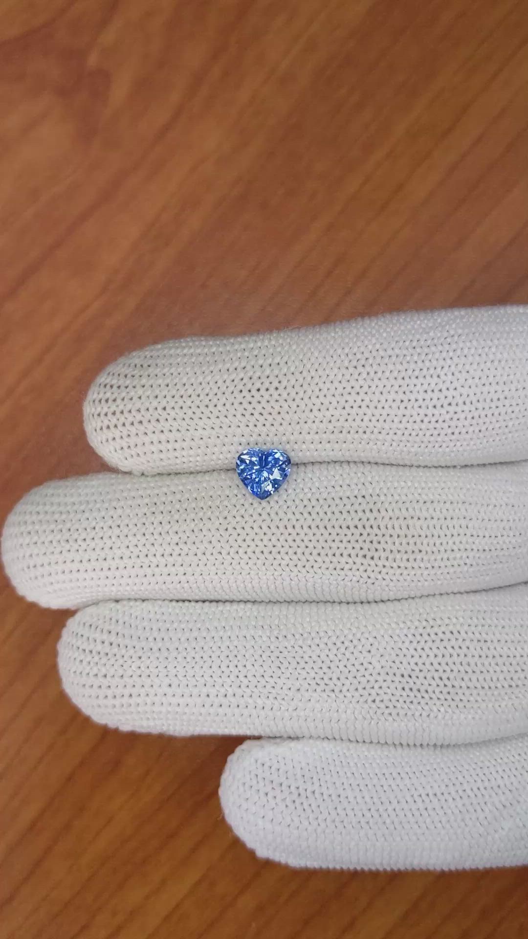 1.23 Ct. Blue Sapphire from Ceylon (Sri Lanka) Size Video