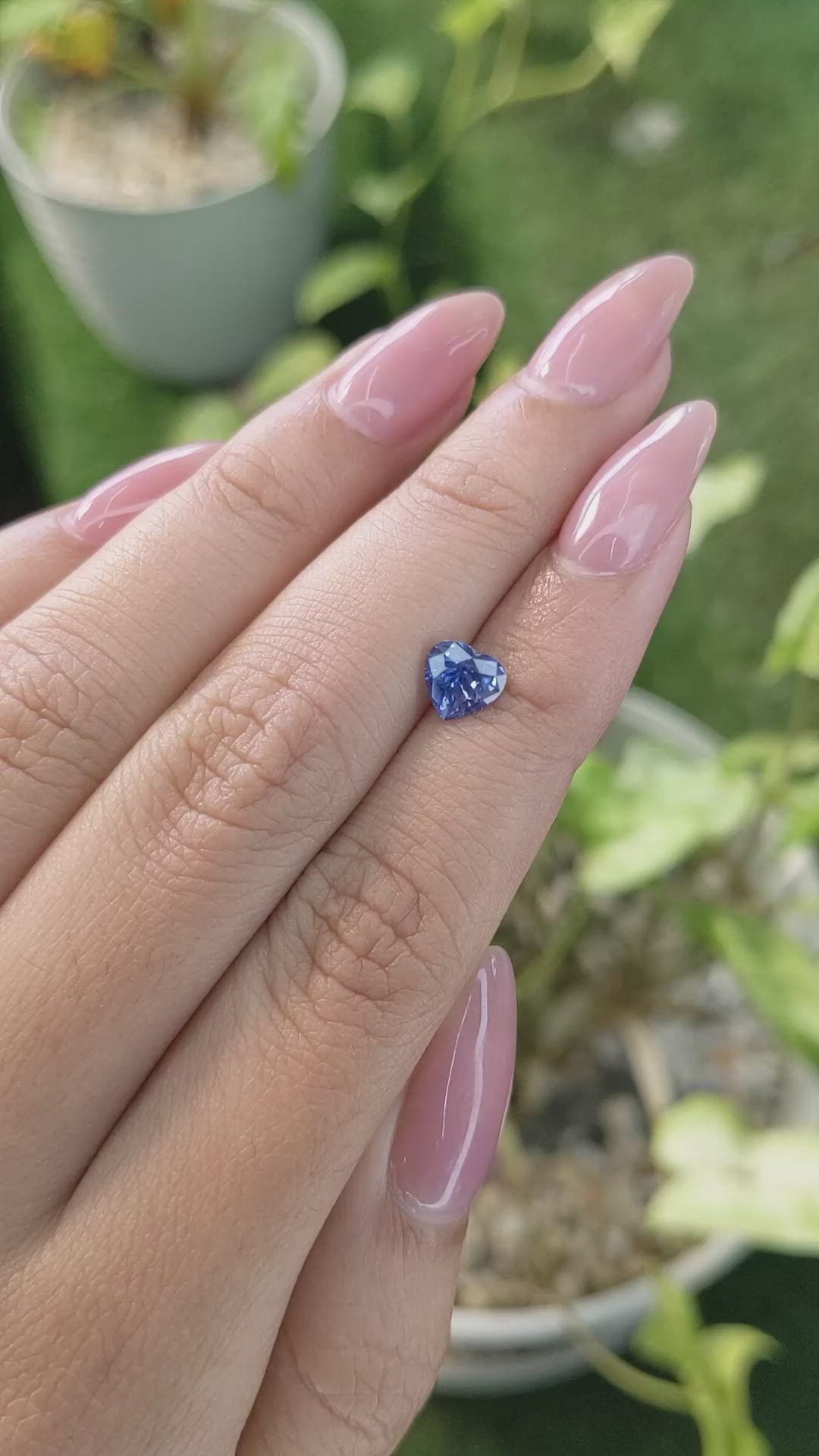 1.23 Ct. Blue Sapphire from Ceylon (Sri Lanka) Size Video