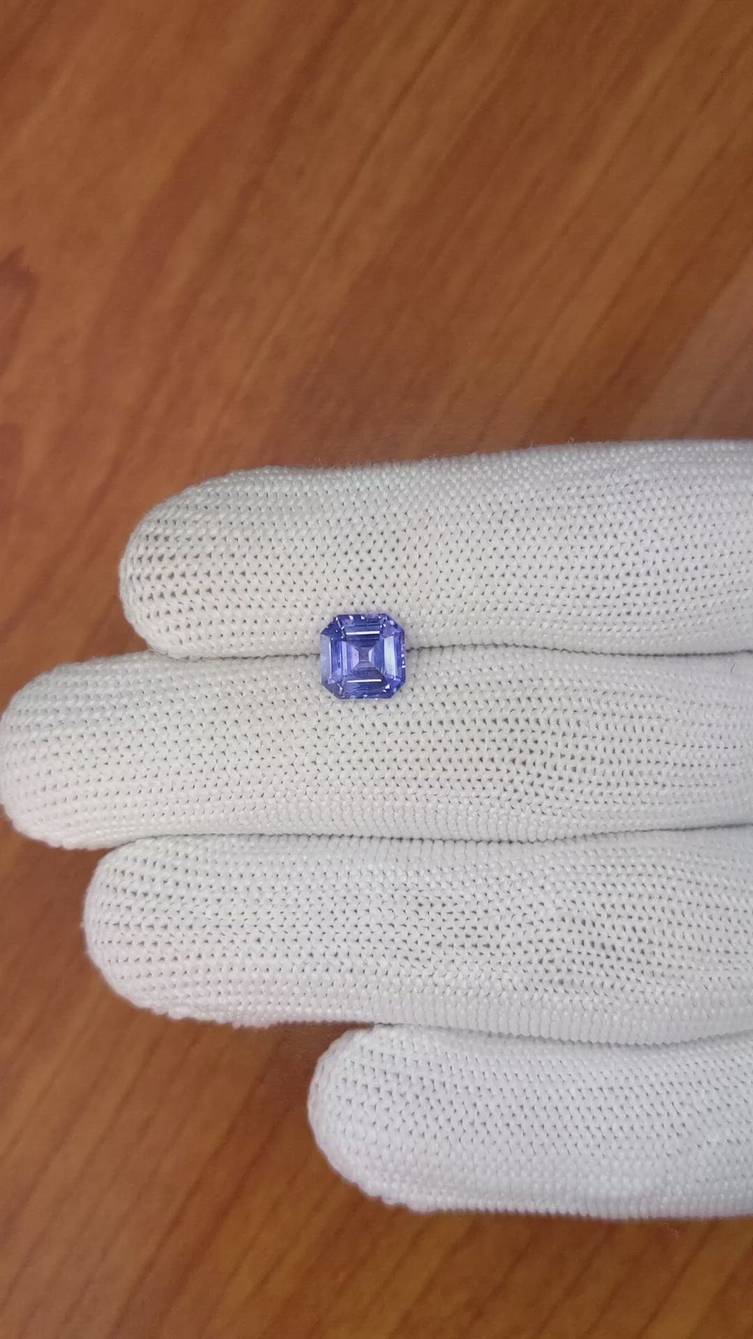 2.18 Ct. Violet Sapphire from Ceylon (Sri Lanka) Size Video