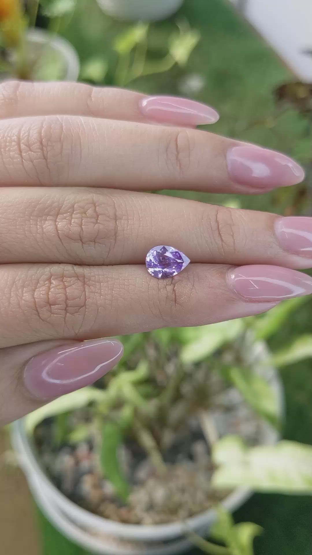 1.73 Ct. Purple Sapphire from Ceylon (Sri Lanka) Size Video