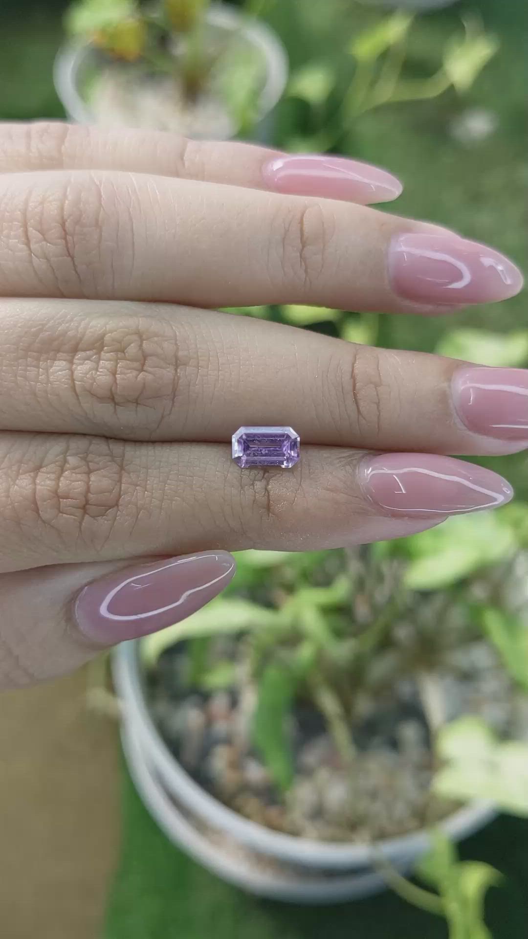 1.30 Ct. Purple Sapphire from Ceylon (Sri Lanka) Size Video