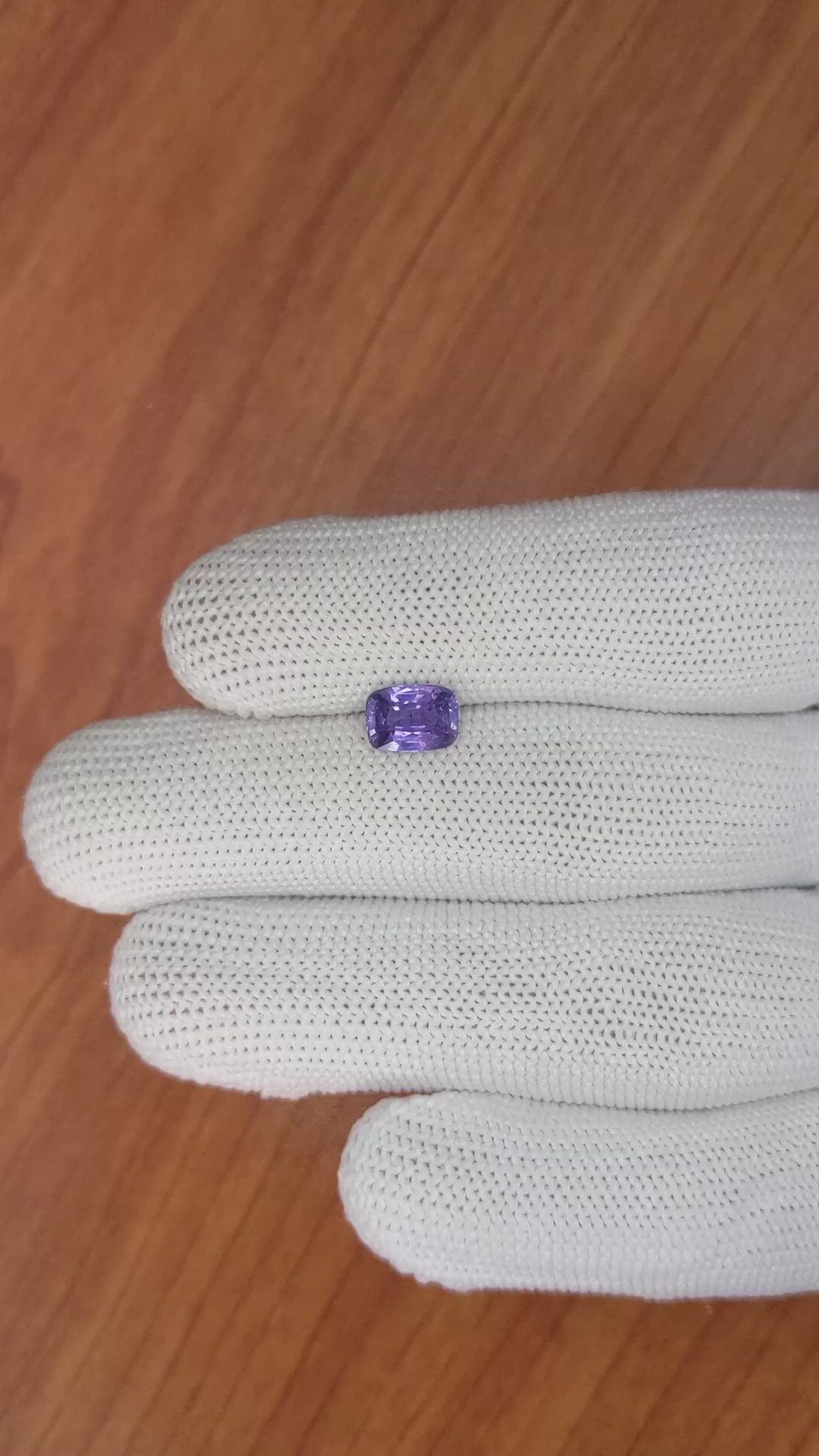1.63 Ct. Violet Sapphire from Ceylon (Sri Lanka) Size Video