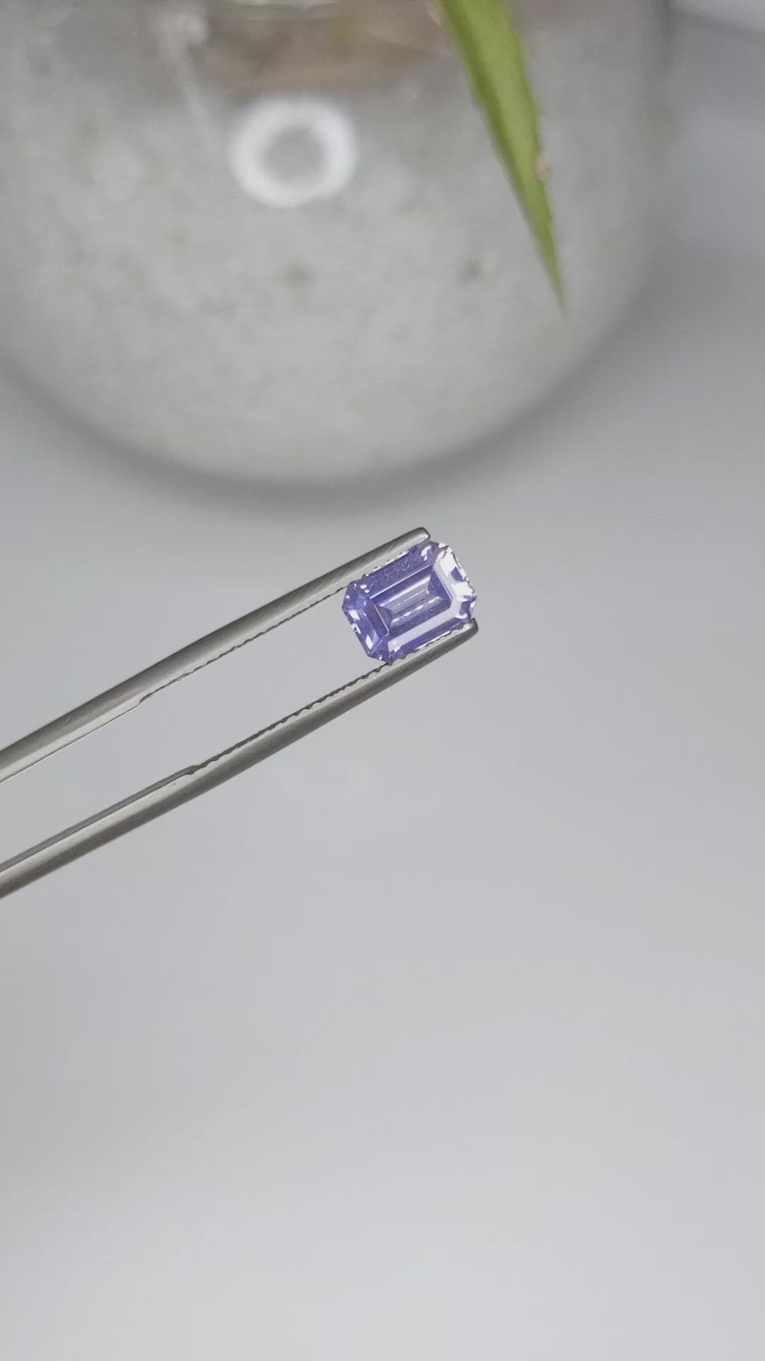1.72 Ct. Violet Sapphire from Ceylon (Sri Lanka) Size Video