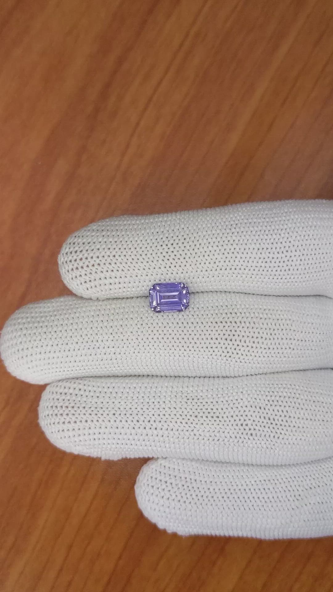 1.72 Ct. Violet Sapphire from Ceylon (Sri Lanka) Size Video