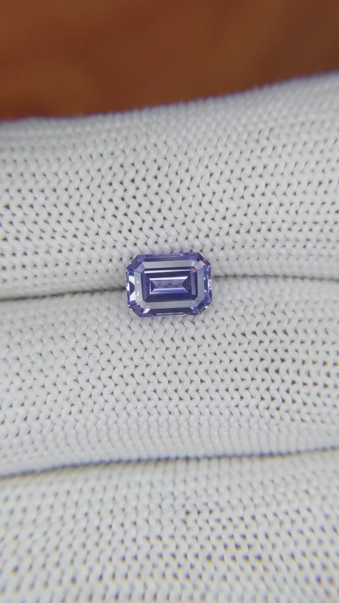 1.72 Ct. Violet Sapphire from Ceylon (Sri Lanka) Size Video