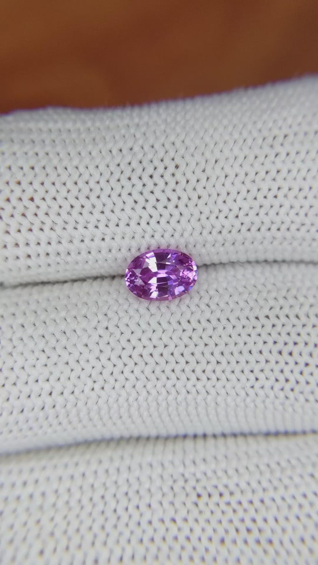 0.96 Ct. Pinkish Purple Sapphire from Ceylon (Sri Lanka) Size Video