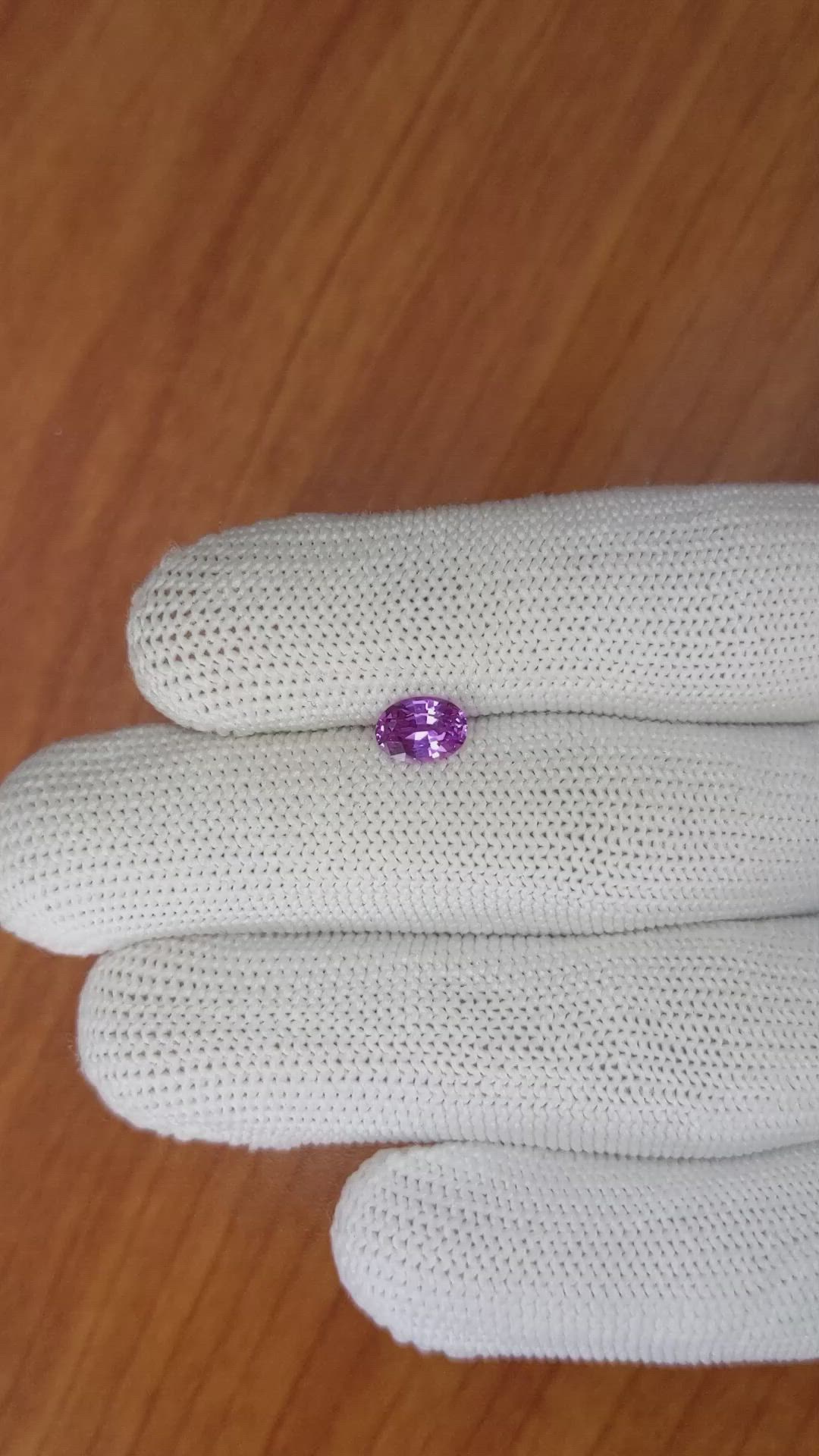 0.96 Ct. Pinkish Purple Sapphire from Ceylon (Sri Lanka) Size Video