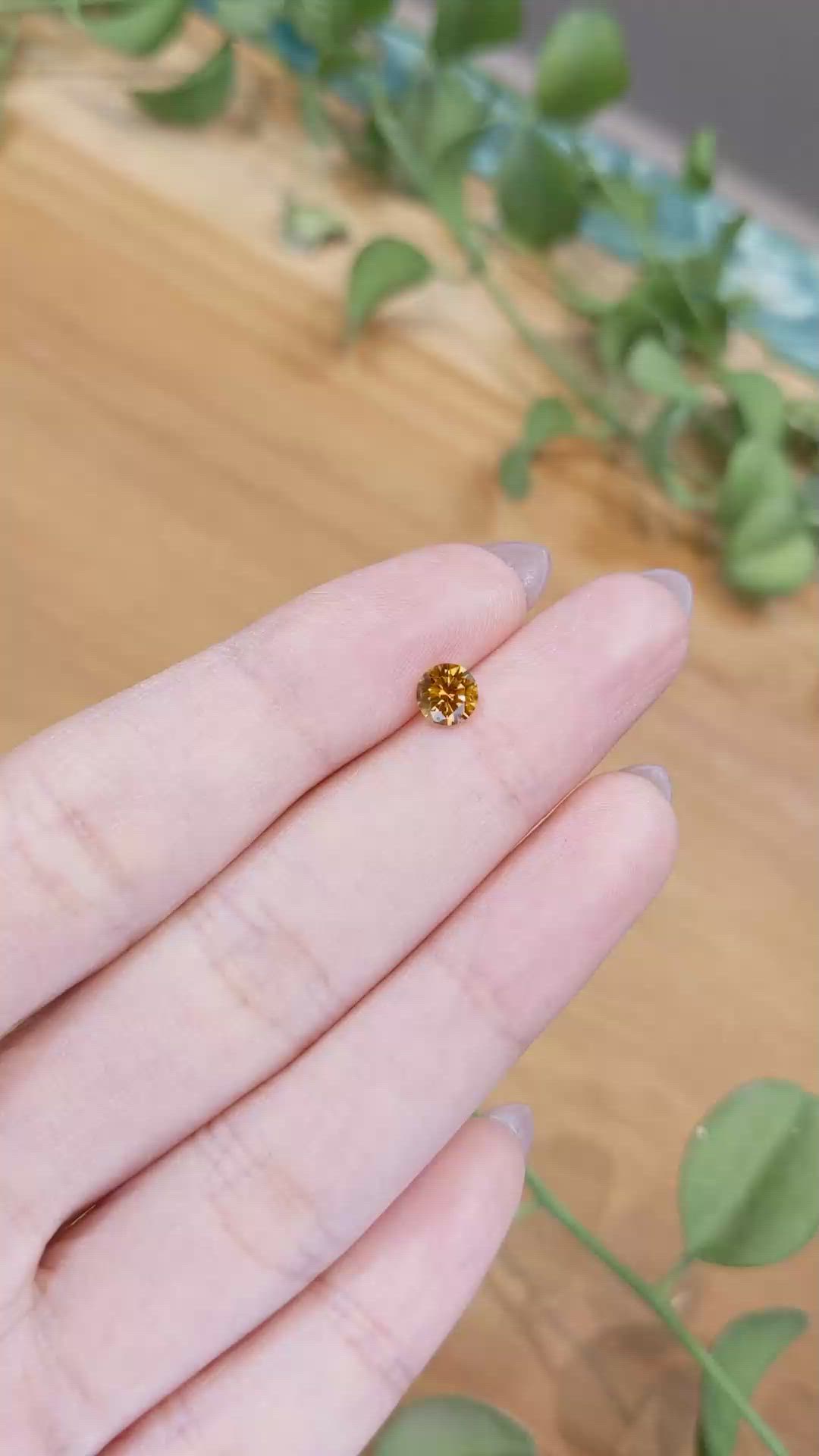 0.67 Ct. Orange Sapphire from Montana Size Video