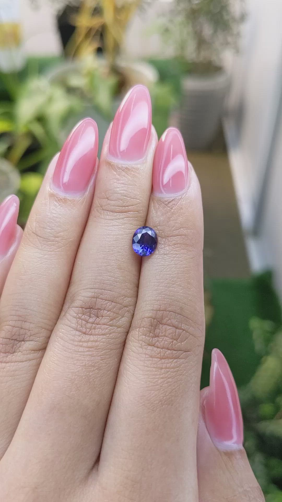 1.29 Ct. Color Change Sapphire from Ceylon (Sri Lanka) Size Video