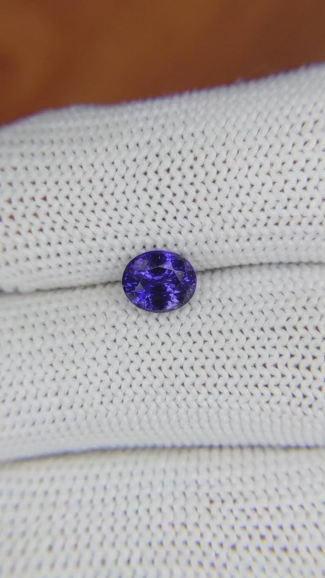 1.29 Ct. Color Change Sapphire from Ceylon (Sri Lanka) Size Video