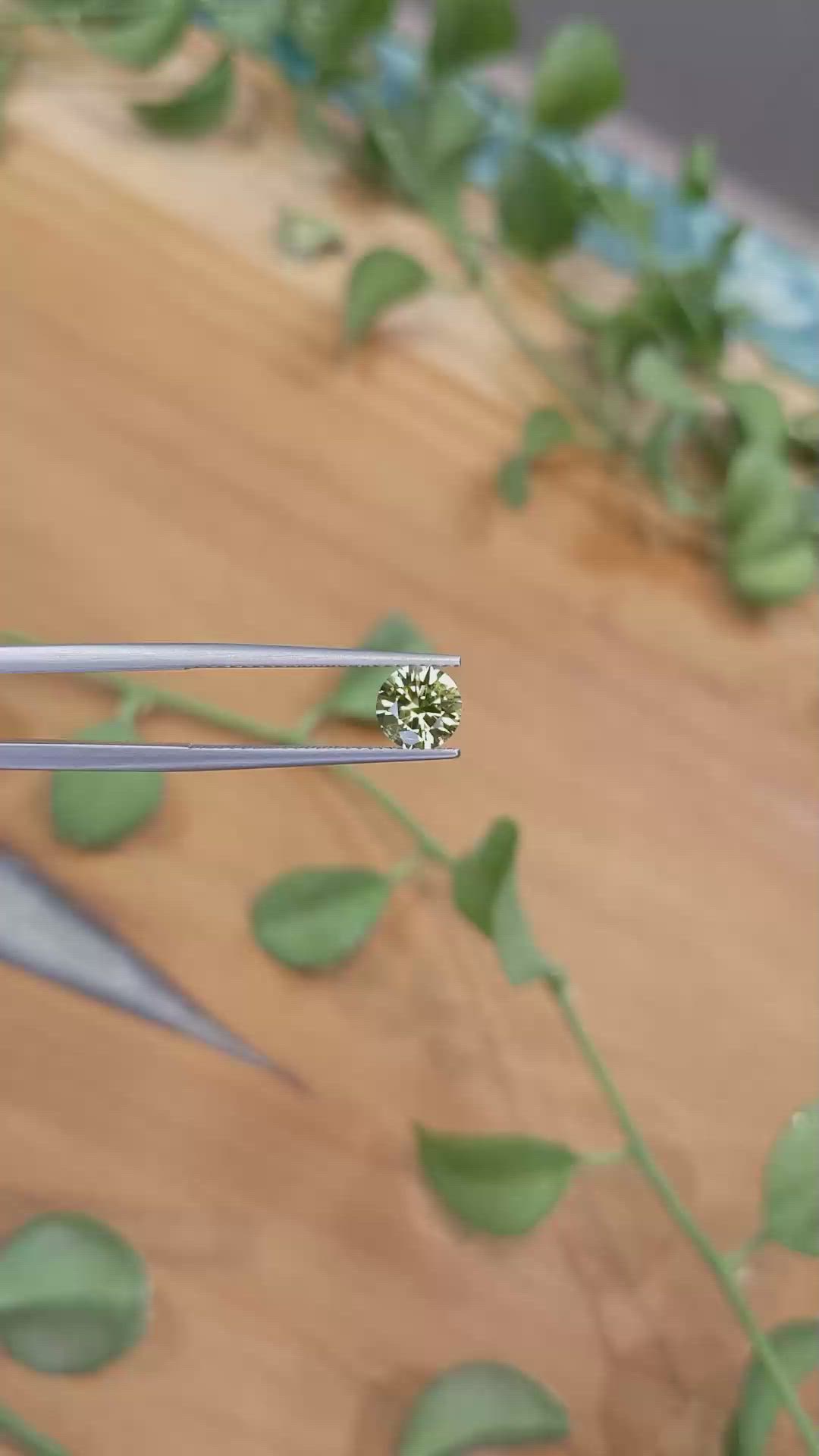 1.32 Ct. Greenish Yellow Sapphire from Montana Size Video