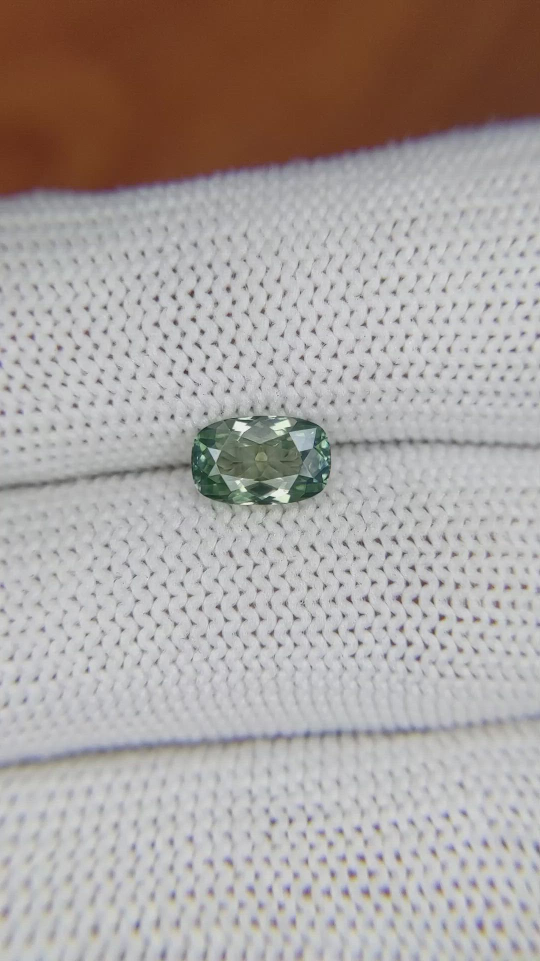 1.21 Ct. Green Sapphire from Madagascar Size Video
