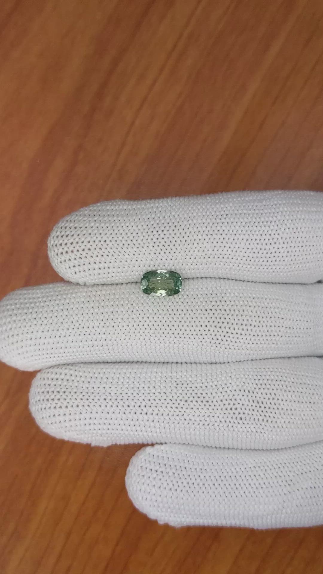 1.21 Ct. Green Sapphire from Madagascar Size Video