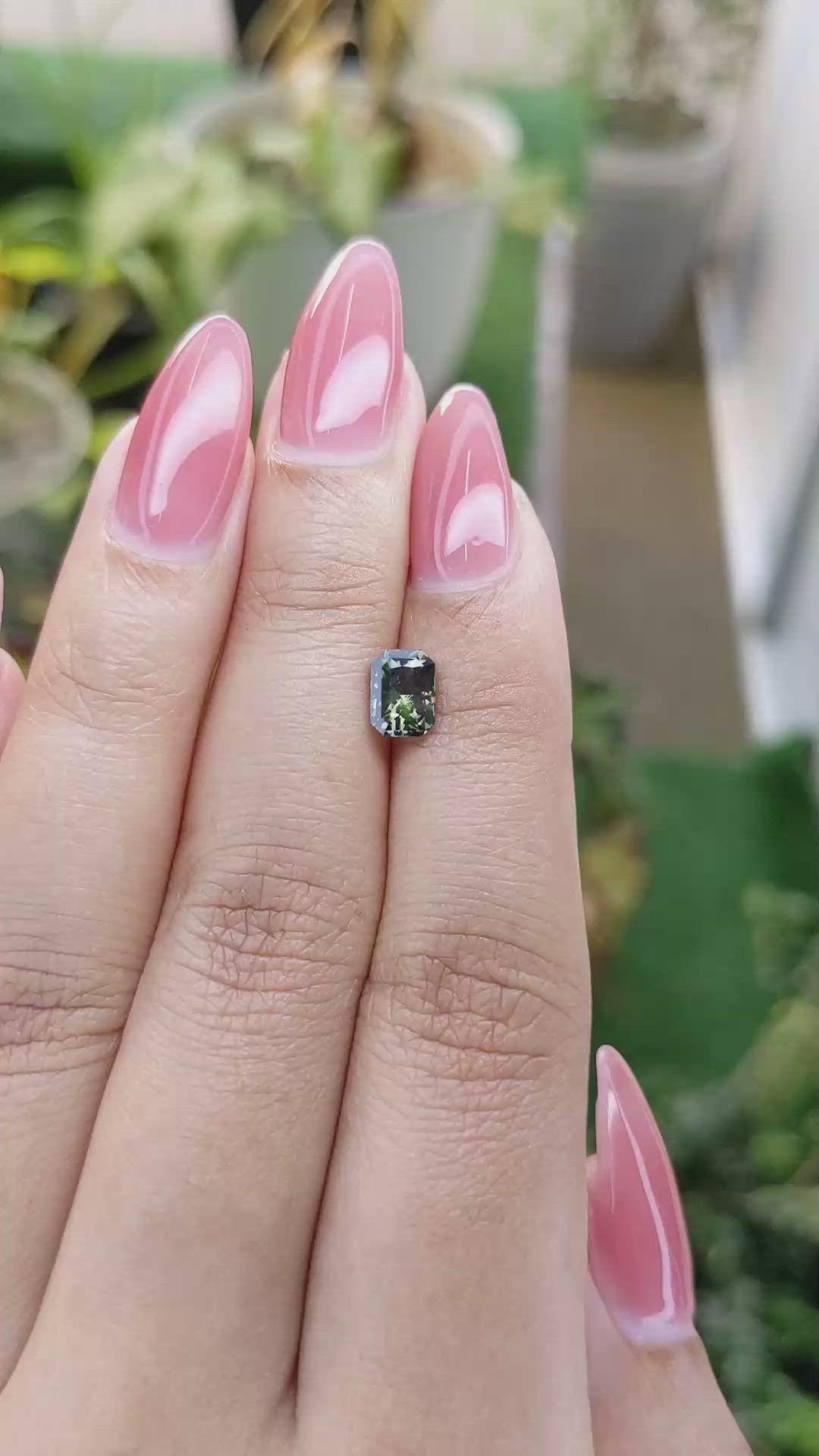 1.17 Ct. Green Sapphire from Madagascar Size Video