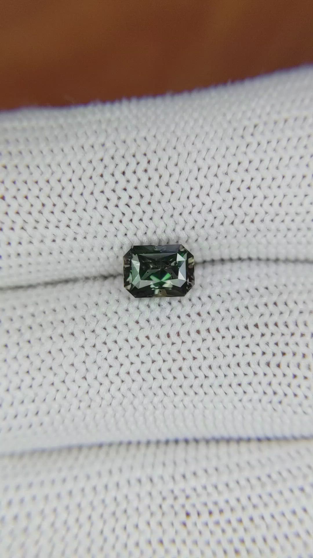 1.17 Ct. Green Sapphire from Madagascar Size Video