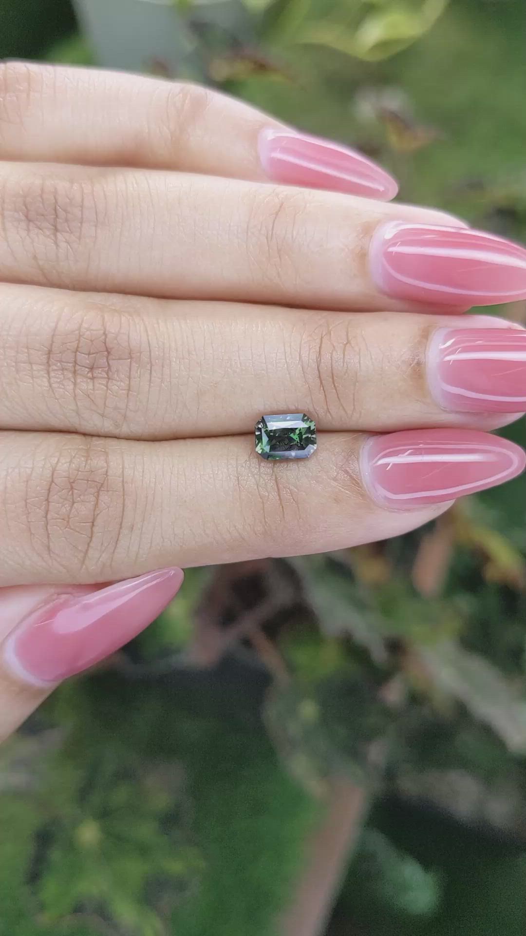 1.17 Ct. Green Sapphire from Madagascar Size Video