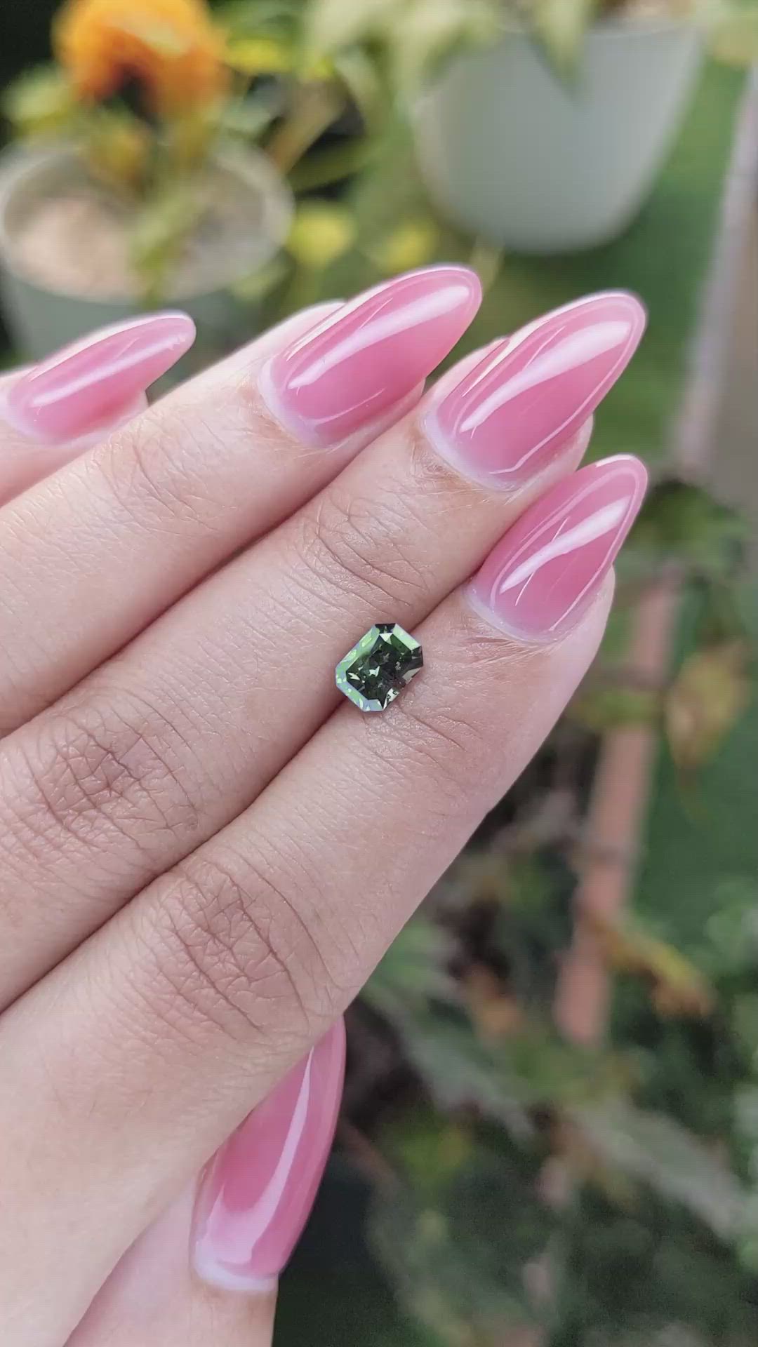 1.17 Ct. Green Sapphire from Madagascar Size Video