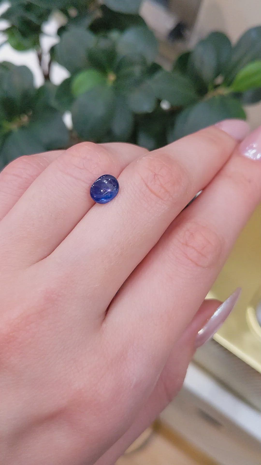 2.19 Ct. Blue Star Sapphire from Burma (Myanmar) Size Video