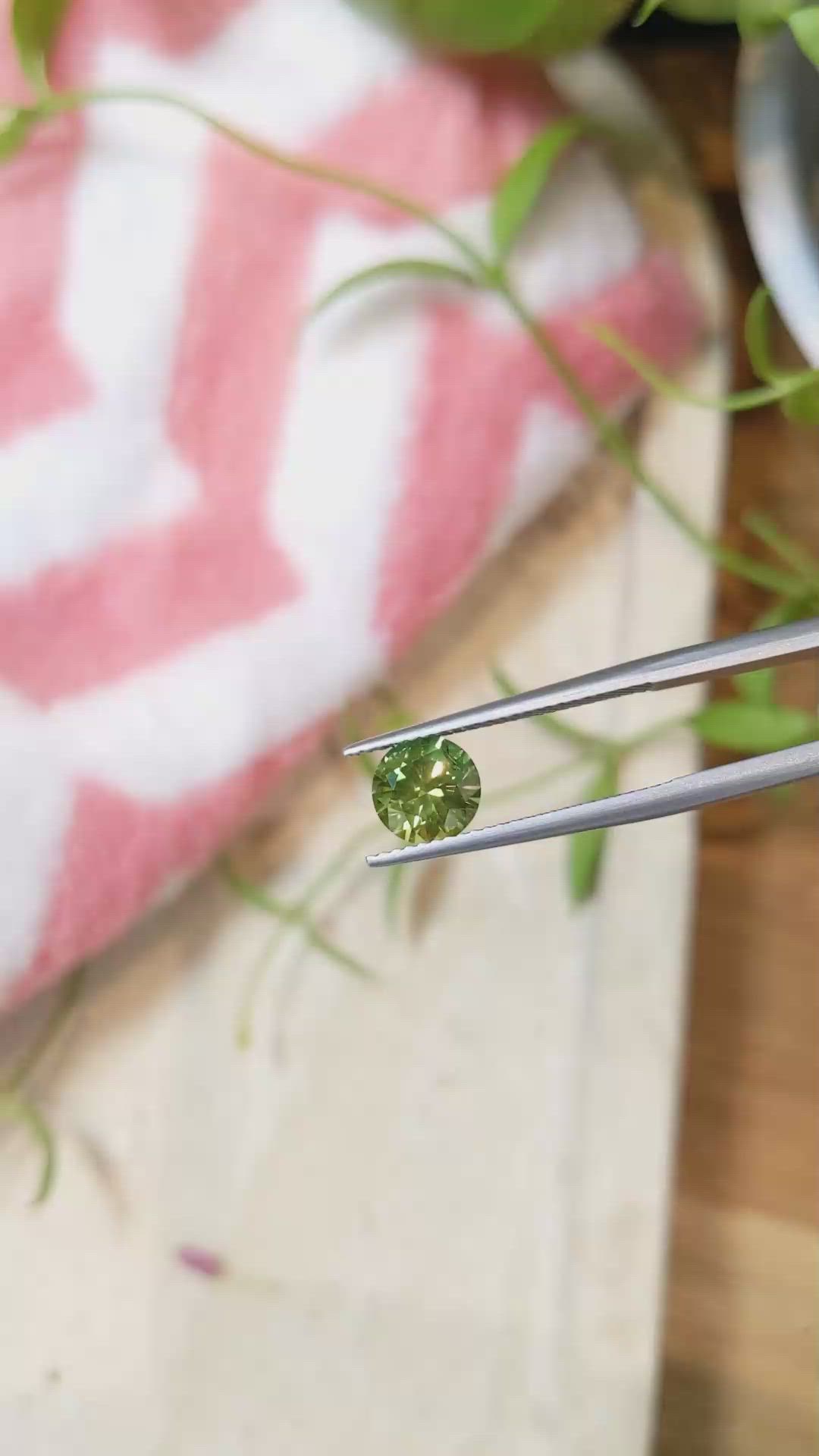 1.75 Ct. Yellowish Green Sapphire from Montana Size Video