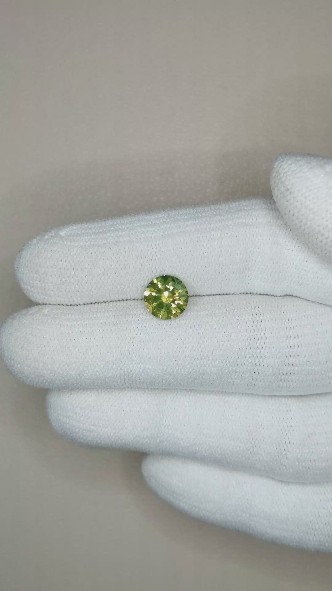 1.75 Ct. Yellowish Green Sapphire from Montana Size Video