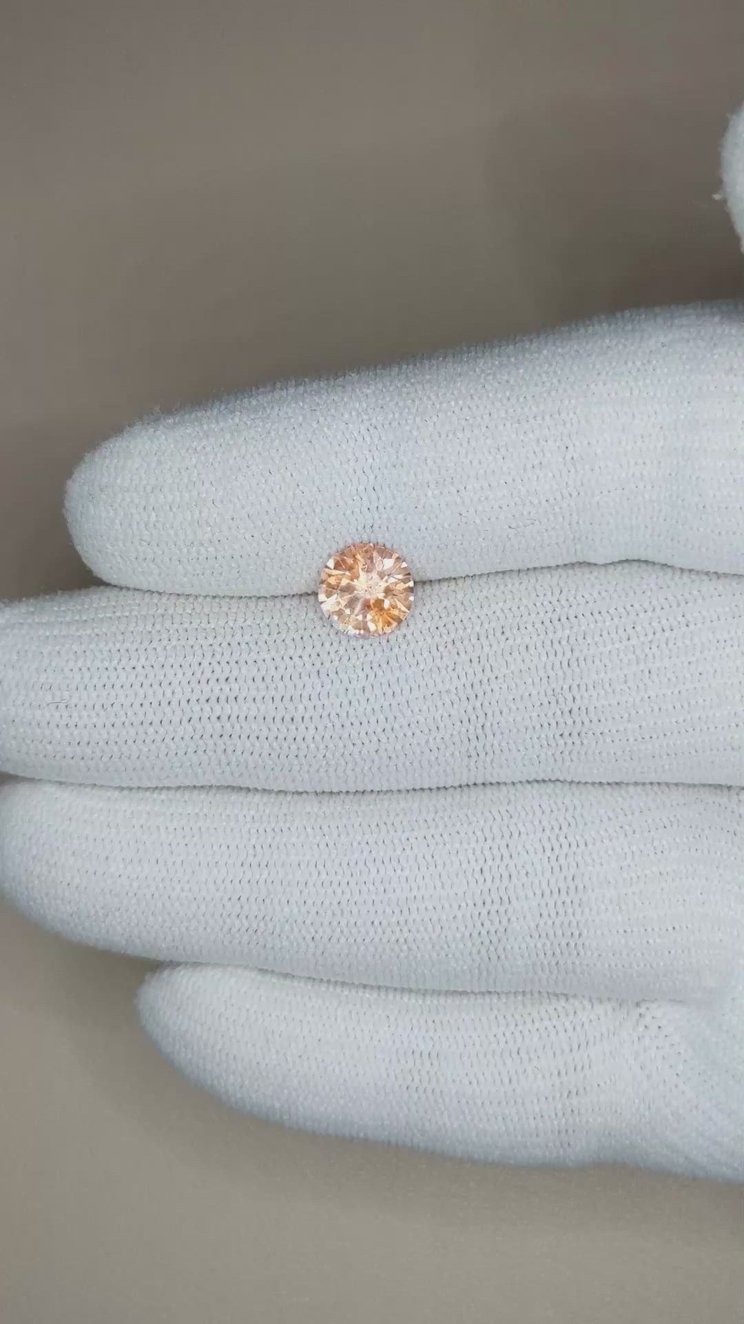 1.79 Ct. Orange Sapphire from Montana Size Video