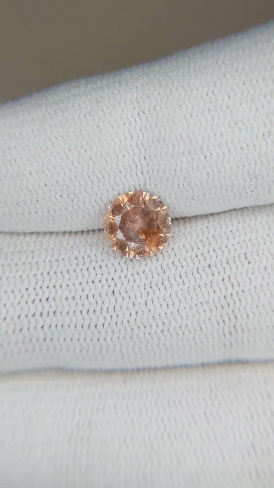 1.79 Ct. Orange Sapphire from Montana Size Video