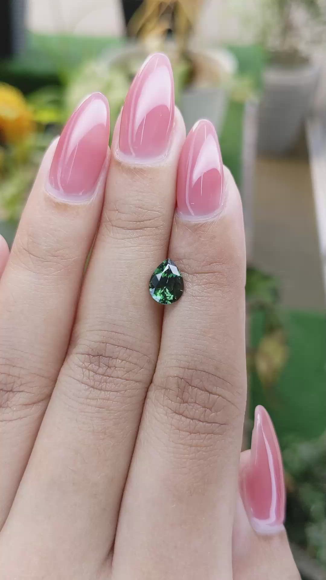 1.46 Ct. Green Sapphire from Madagascar Size Video