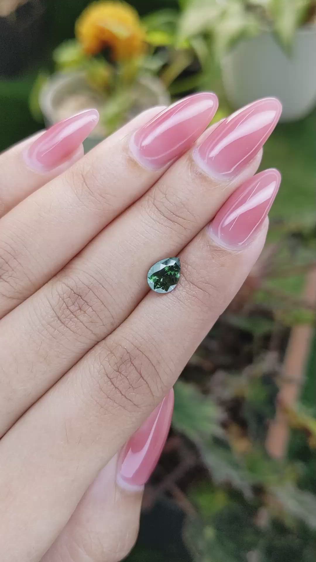 1.46 Ct. Green Sapphire from Madagascar Size Video