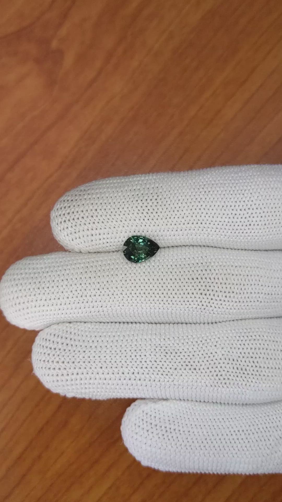 1.31 Ct. Green Sapphire from Madagascar Size Video