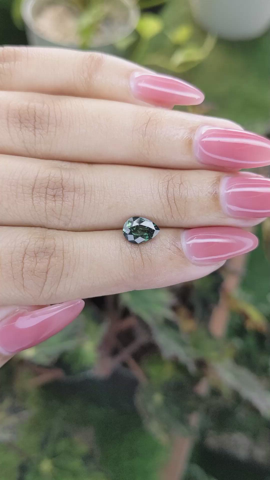 1.31 Ct. Green Sapphire from Madagascar Size Video