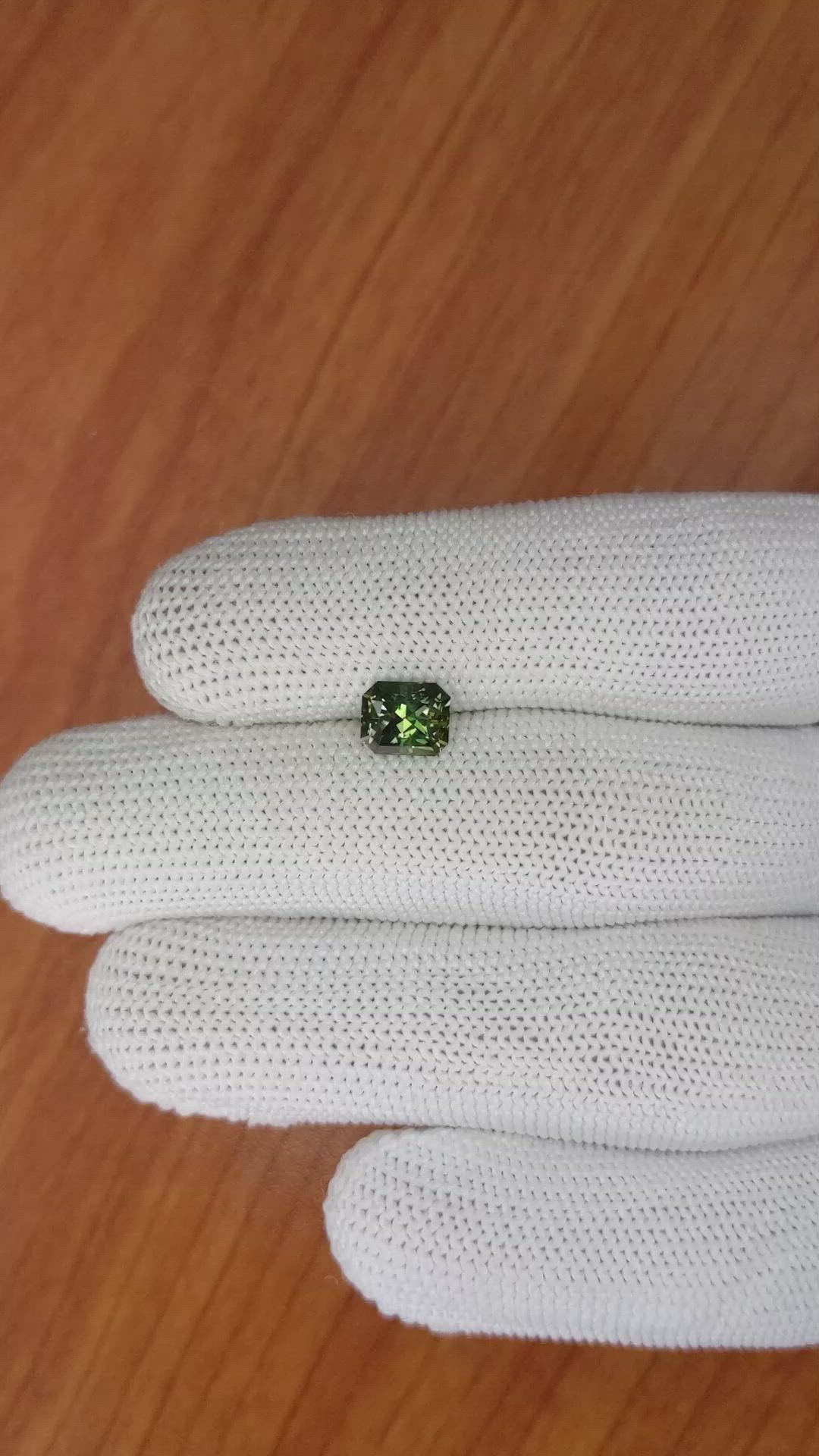 1.50 Ct. Yellowish Green Sapphire from Madagascar Size Video