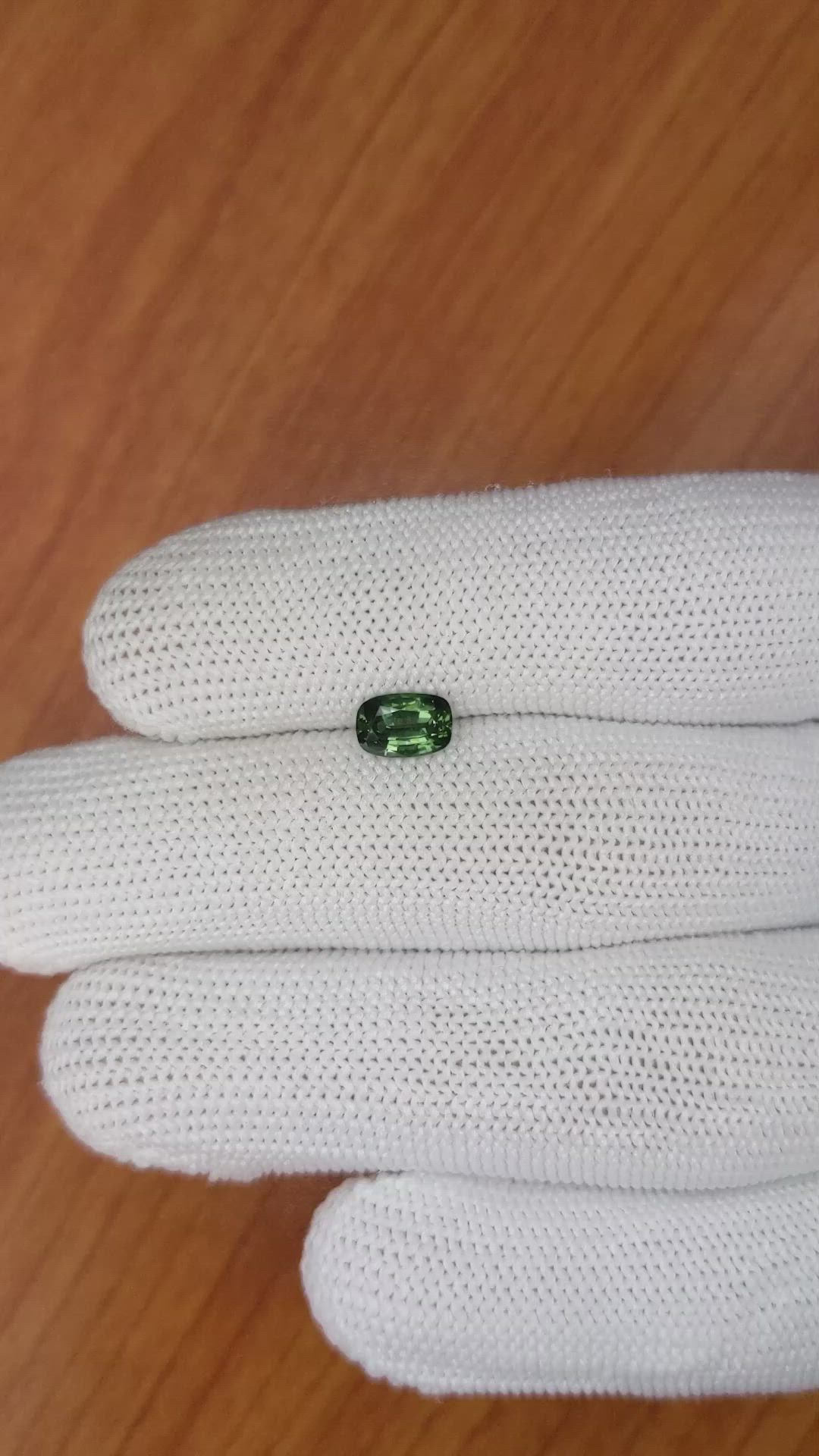 1.02 Ct. Green Sapphire from Madagascar Size Video