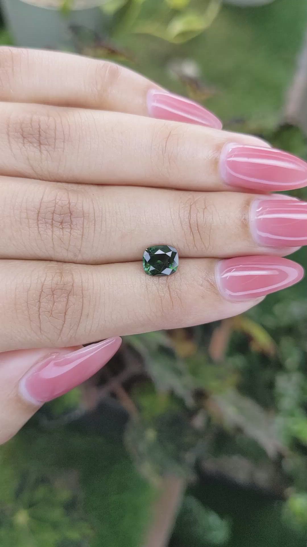 1.38 Ct. Green Sapphire from Madagascar Size Video