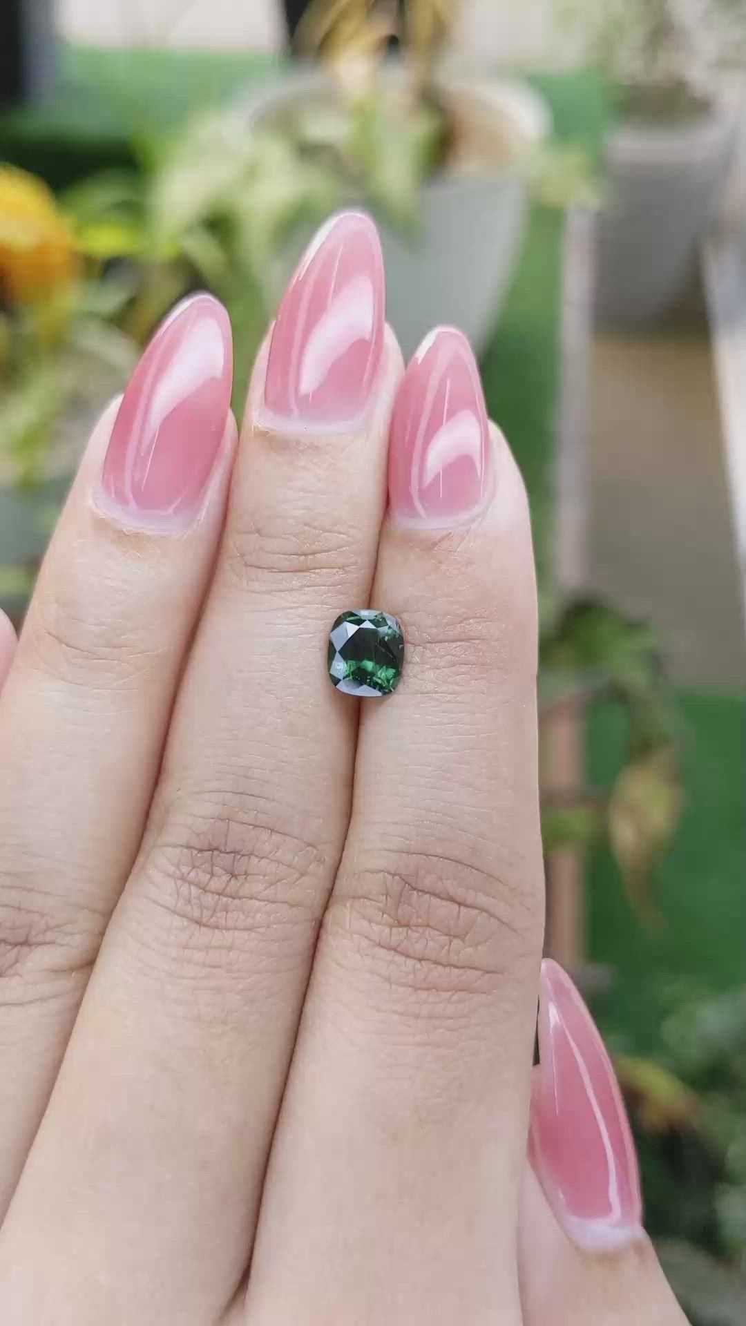 1.38 Ct. Green Sapphire from Madagascar Size Video
