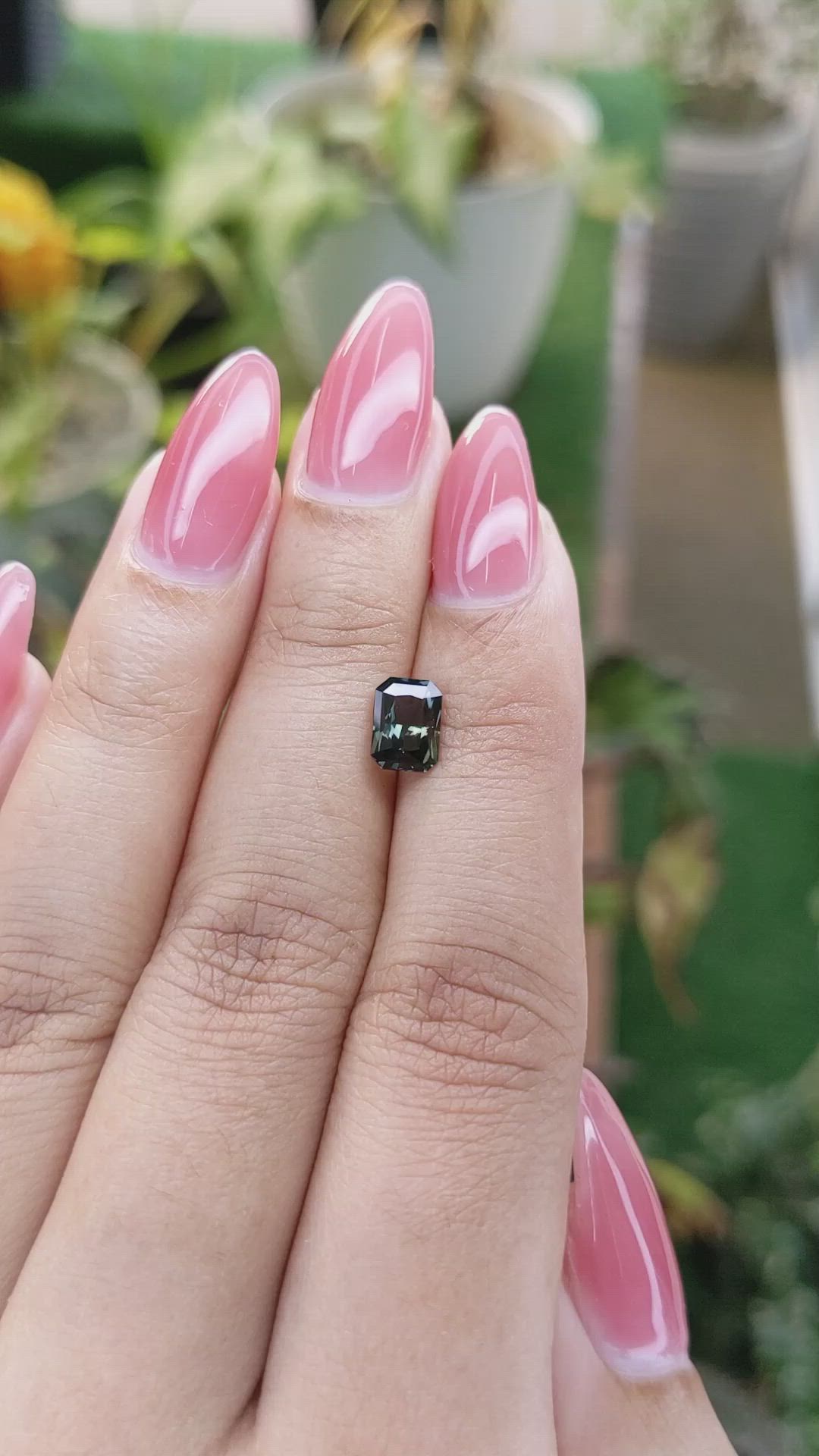 1.20 Ct. Green Sapphire from Madagascar Size Video
