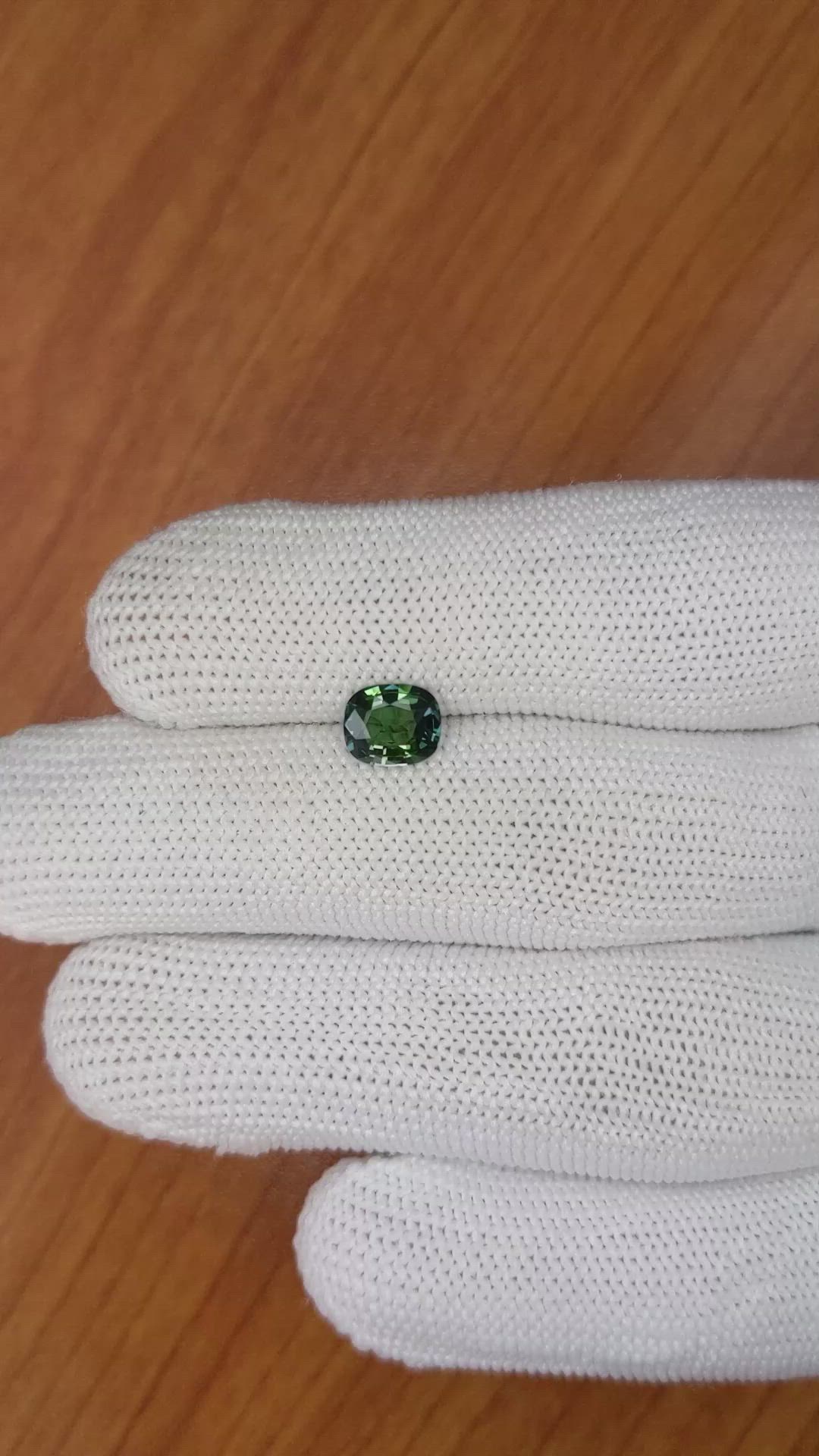 1.08 Ct. Bluish Green Sapphire from Madagascar Size Video